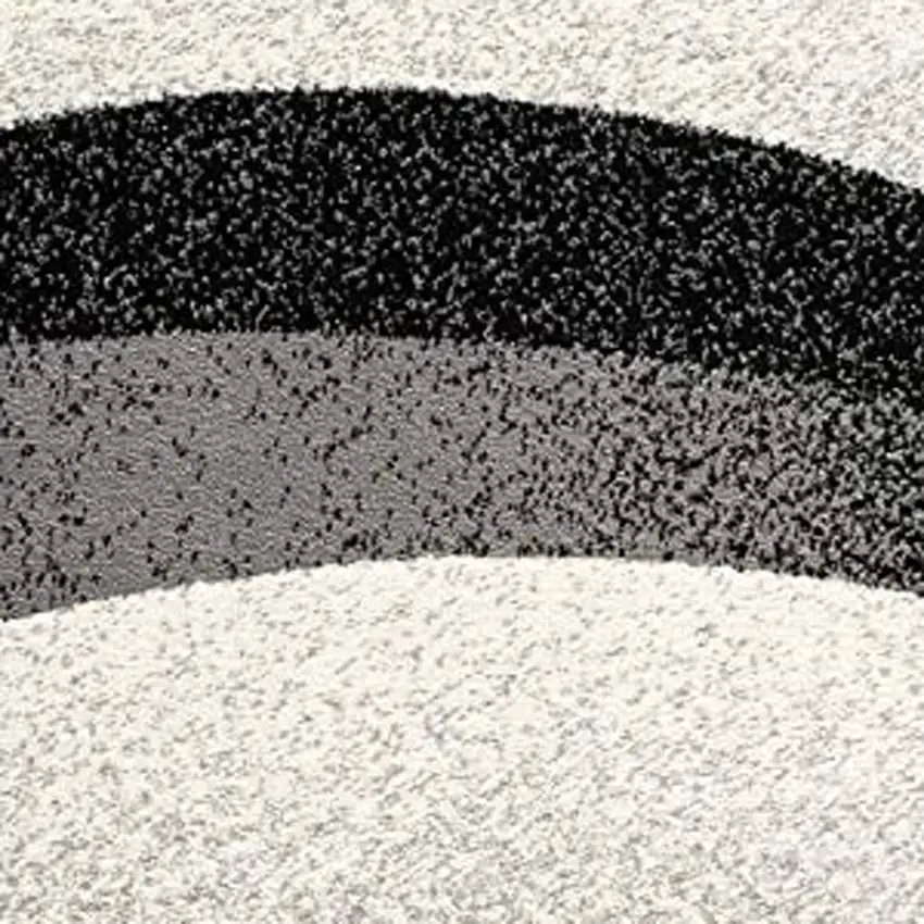 Gray Abstract Power Loom Area Rug Photo 9
