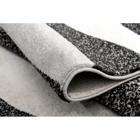 Gray Abstract Power Loom Area Rug Photo 9