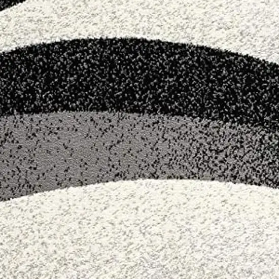 Gray Abstract Power Loom Area Rug Photo 9