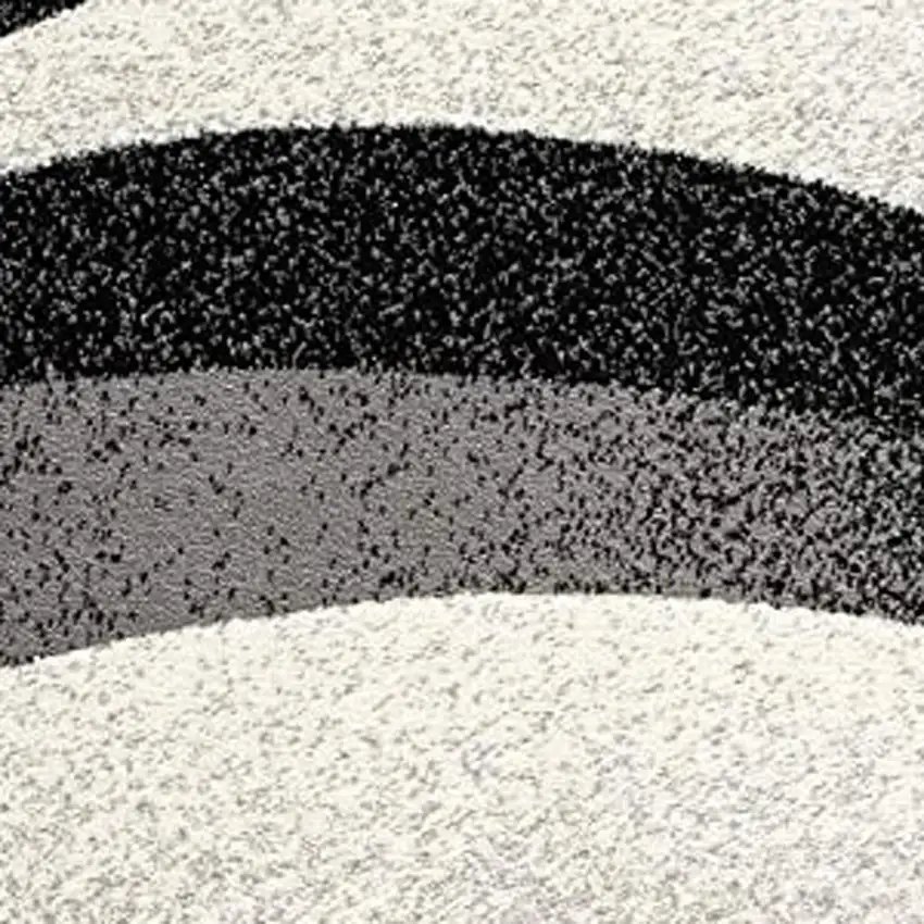 Gray Abstract Power Loom Area Rug Photo 9