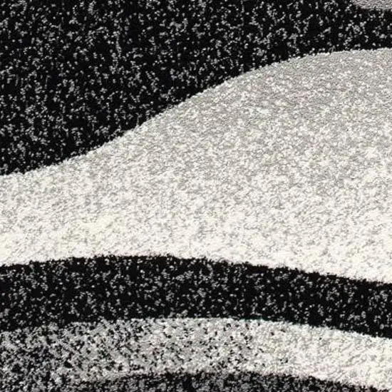 Gray Abstract Power Loom Area Rug Photo 1