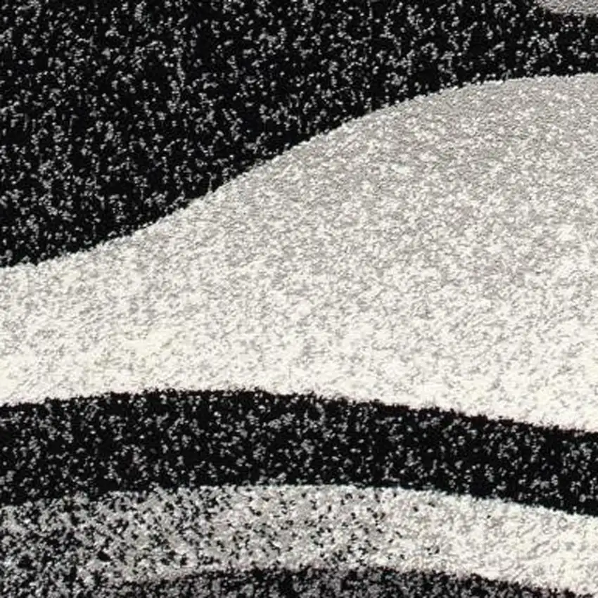 Gray Abstract Power Loom Area Rug Photo 1