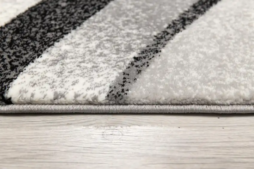 Gray Abstract Dhurrie Area Rug Photo 7