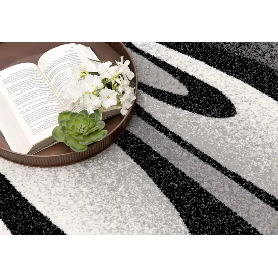Gray Abstract Dhurrie Area Rug Photo 8