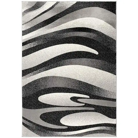 Gray Abstract Dhurrie Area Rug Photo 9