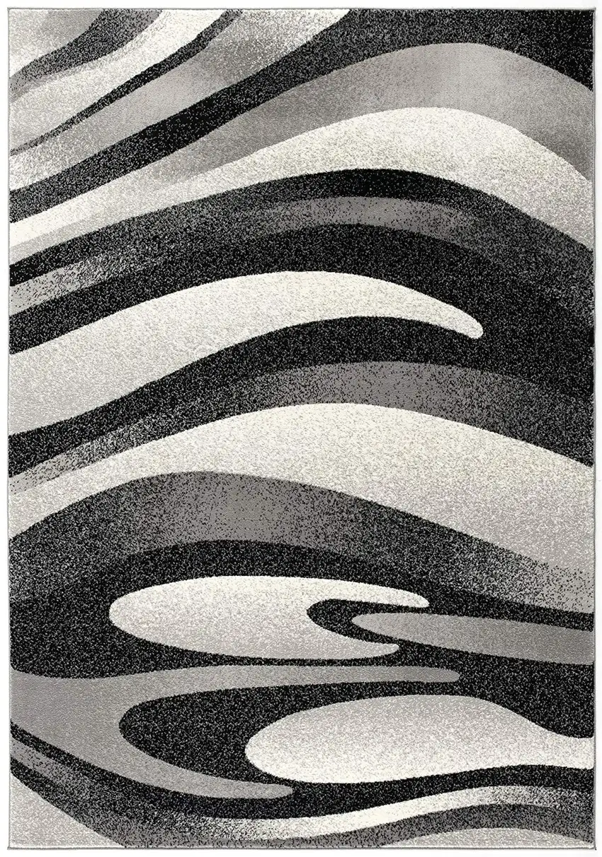 Gray Abstract Dhurrie Area Rug Photo 9