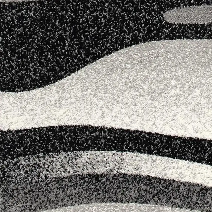 Gray Abstract Dhurrie Area Rug Photo 3