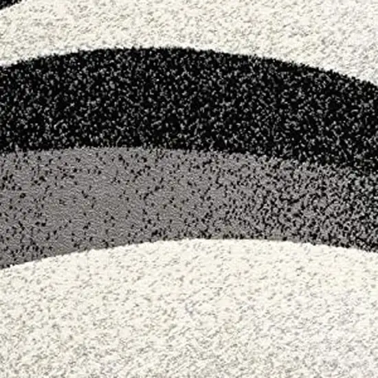 20' Black And Gray Abstract Runner Rug Photo 9
