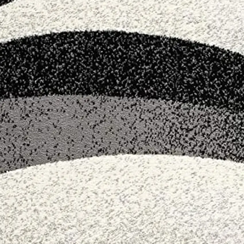 20' Black And Gray Abstract Runner Rug Photo 9