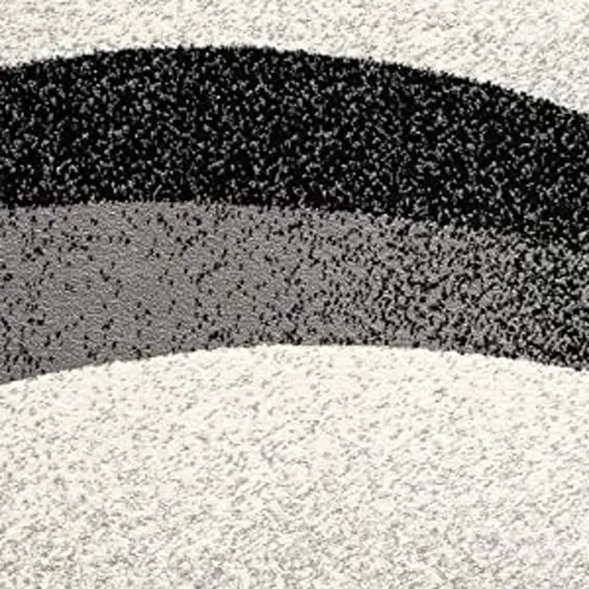 10' Gray Abstract Power Loom Runner Rug Photo 4
