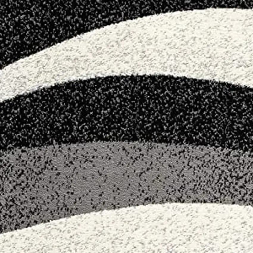 20' Black And Gray Abstract Runner Rug Photo 8