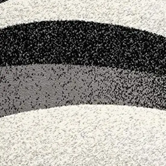 20' Black And Gray Abstract Runner Rug Photo 9