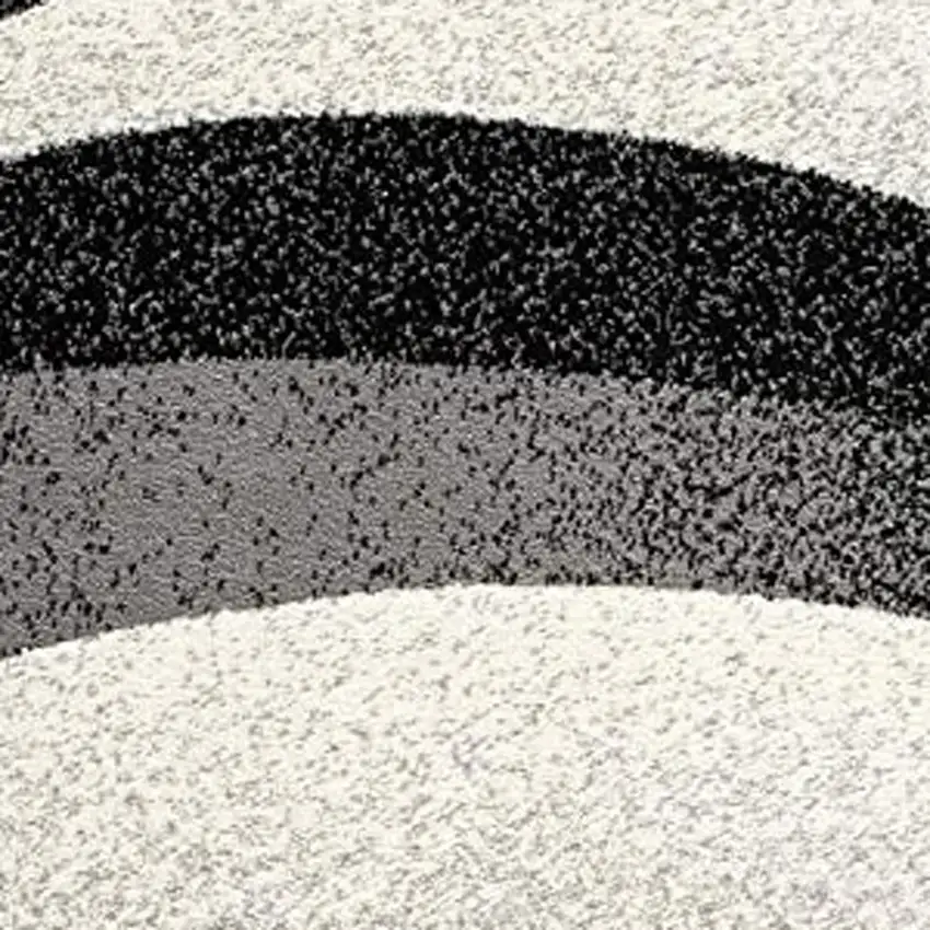 20' Black And Gray Abstract Runner Rug Photo 9