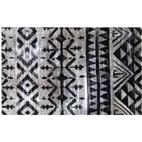 Photo of Black and Gray Aztec Washable Floor Mat