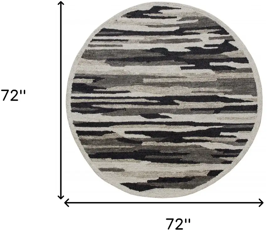 Black and Gray Camouflage Area Rug Photo 8