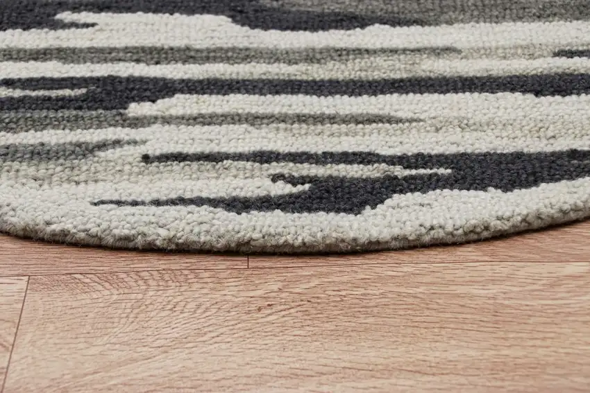 Black and Gray Camouflage Area Rug Photo 4