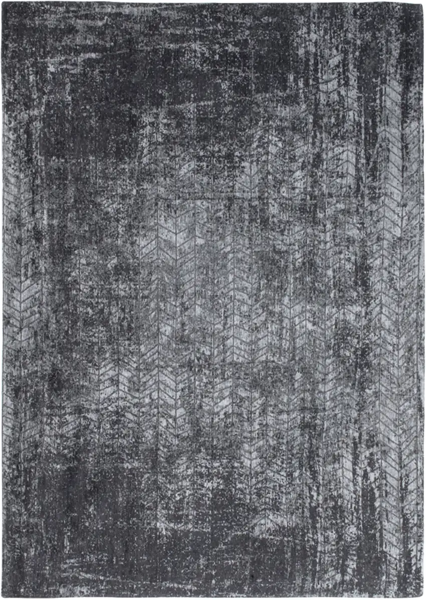 Black and Gray Chevron Non Skid Area Rug Photo 2