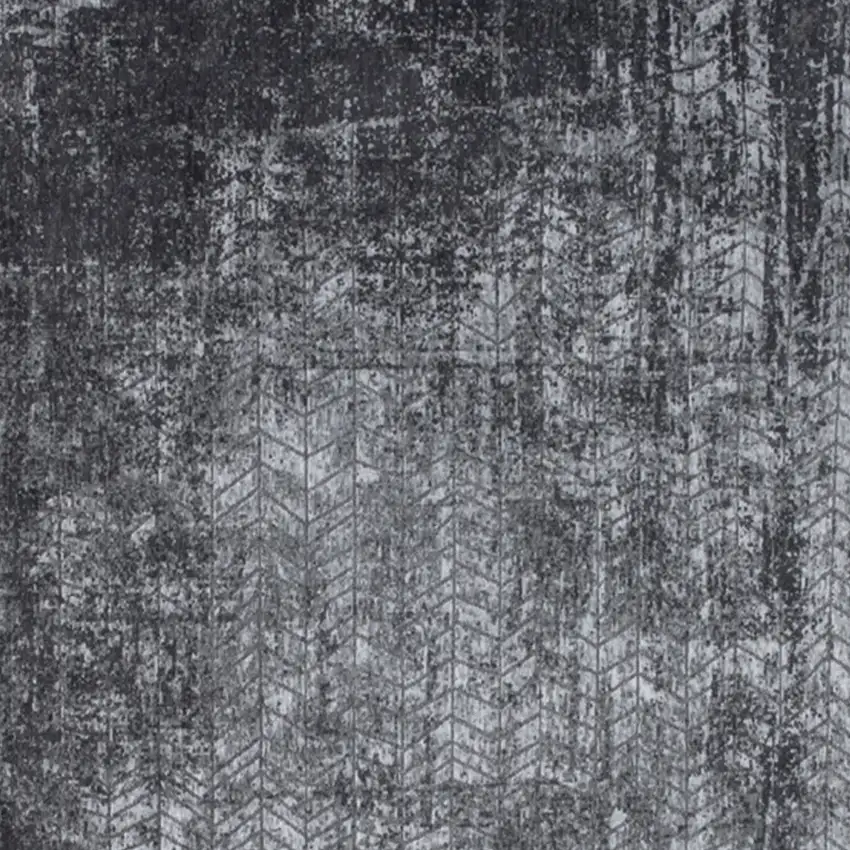 Black and Gray Chevron Non Skid Area Rug Photo 5