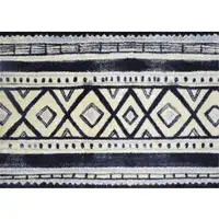 Photo of Black and Gray Modern Tribal Washable Floor Mat