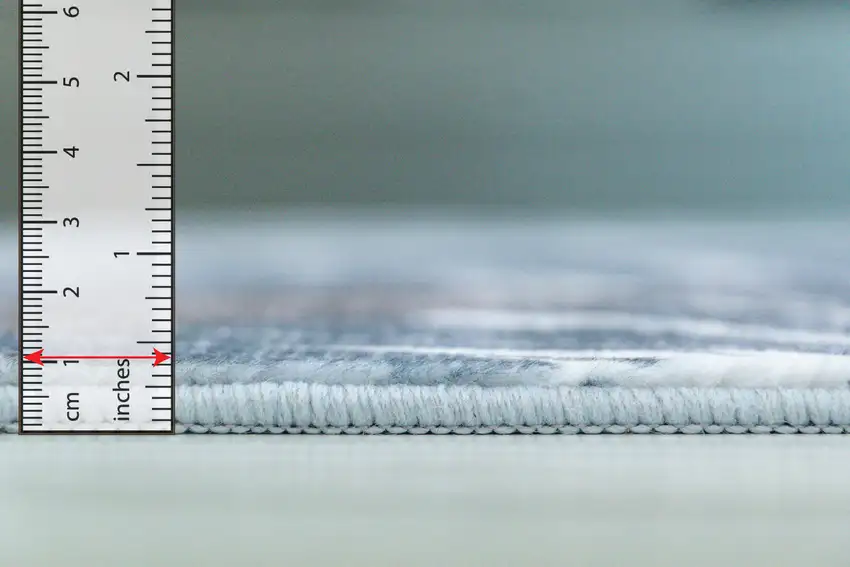 Black and Gray Oriental Area Rug Photo 8