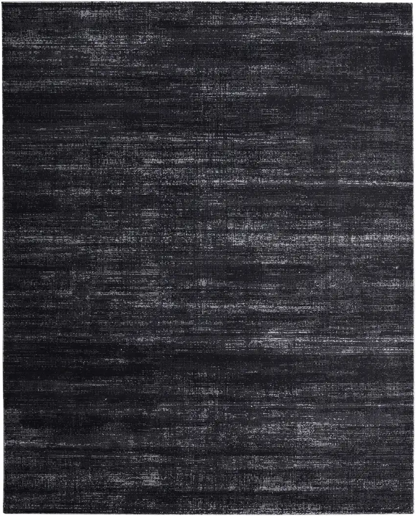Black and Gray Power Loom Area Rug Photo 5