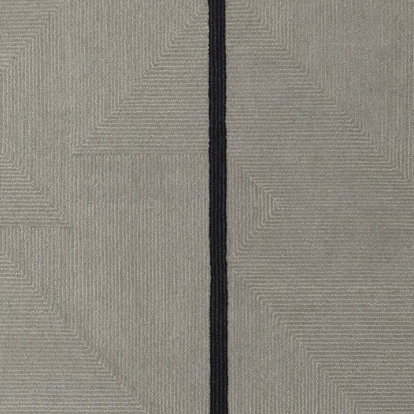 Black and Gray Wool Abstract Geometric Hand Tufted Area Rug Photo 4