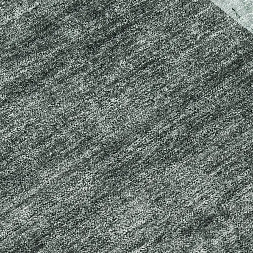 Black and Green Abstract Washable Non Skid Indoor Outdoor Area Rug Photo 9
