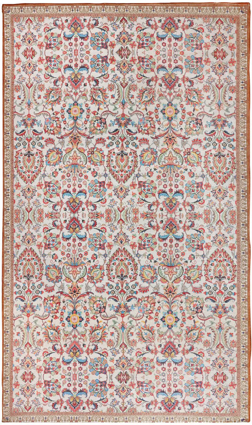 Black and Red Floral Handmade Indoor Outdoor Area Rug Photo 5