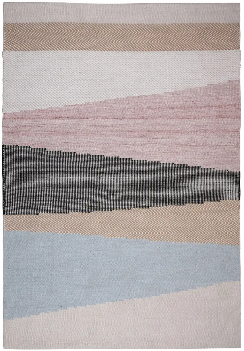 Black and Red Geometric Handmade Indoor Outdoor Area Rug Photo 2