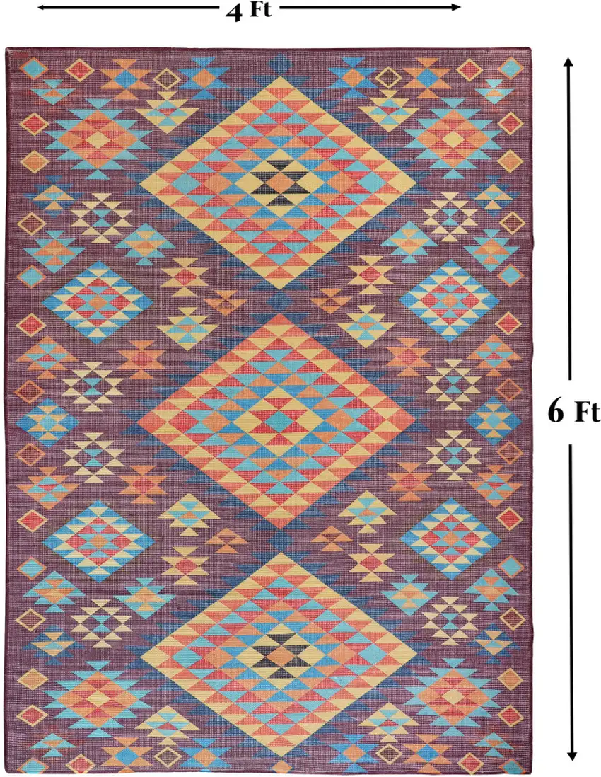 Black and Red Geometric Handmade Indoor Outdoor Area Rug Photo 7