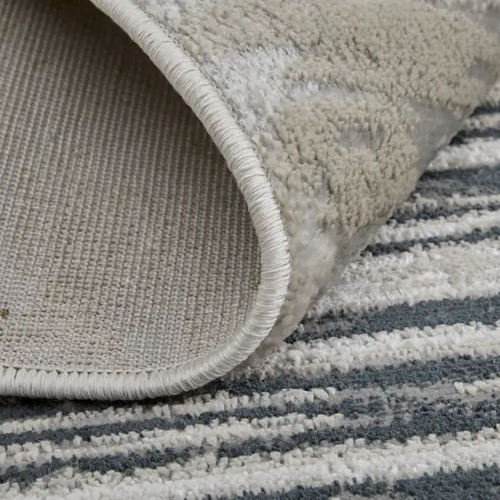 Black Silver And Taupe Geometric Area Rug Photo 9