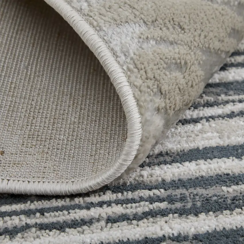 Black Silver And Taupe Geometric Area Rug Photo 9