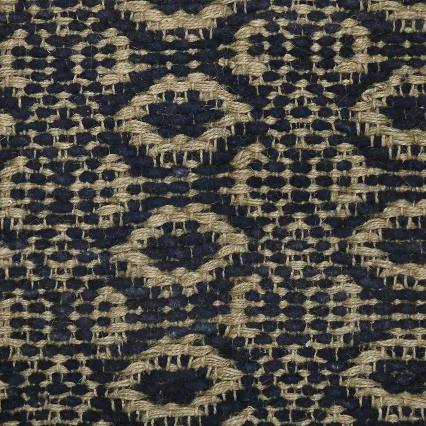 Black and Tan Geometric Flatweave Handmade Area Rug Photo 3