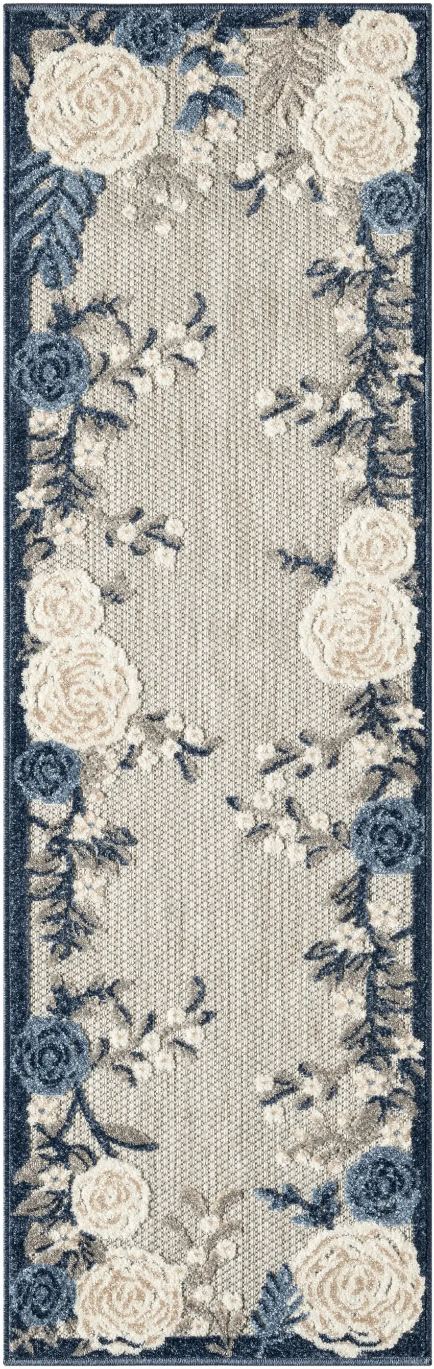 Black and Tan Medallion Distressed Non Skid Area Rug Photo 1