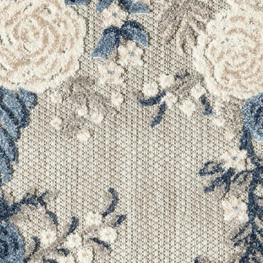 Black and Tan Medallion Distressed Non Skid Area Rug Photo 3