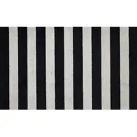 Photo of Black and Tan Wide Stripe Washable Floor Mat