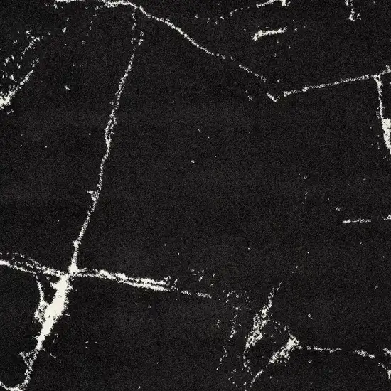 Black And White Abstract Area Rug Photo 4