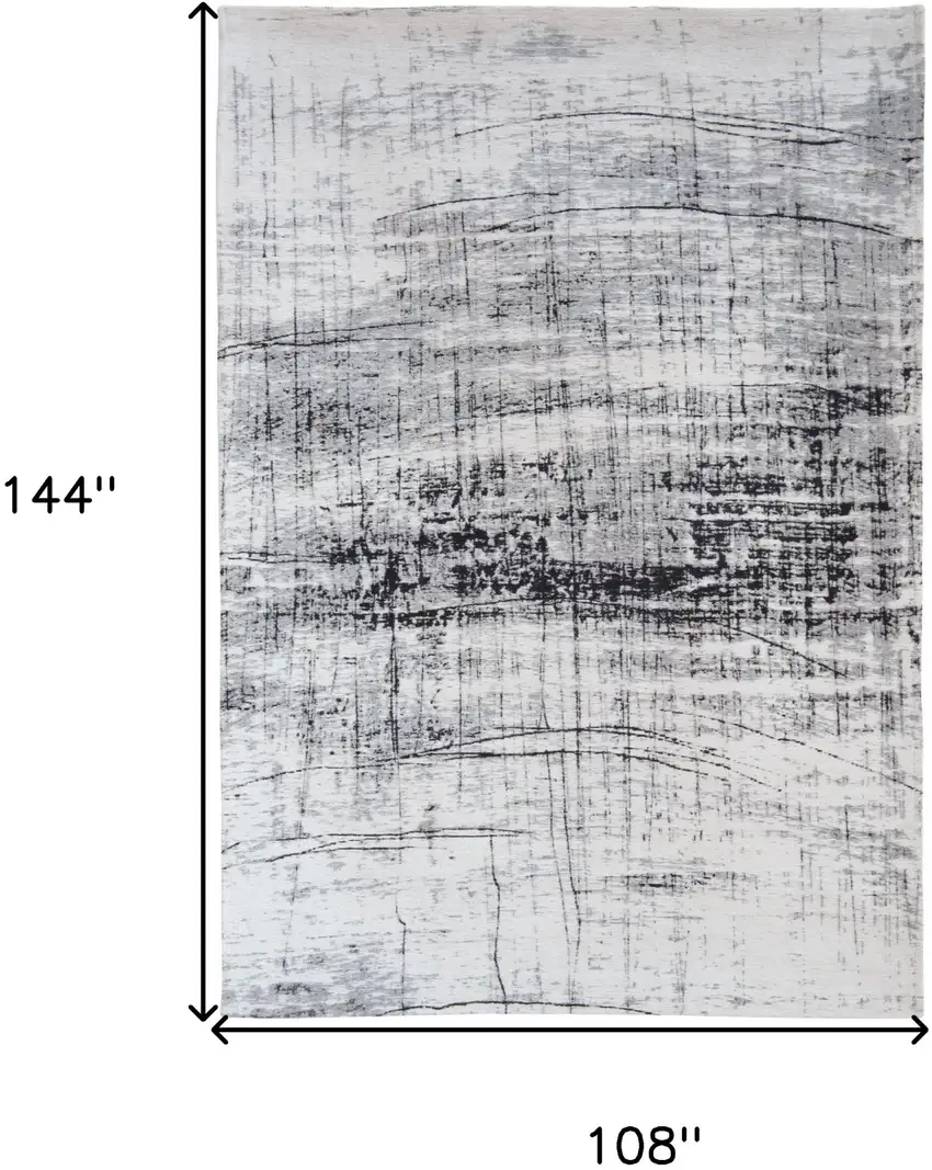 Black and White Abstract Non Skid Area Rug Photo 3