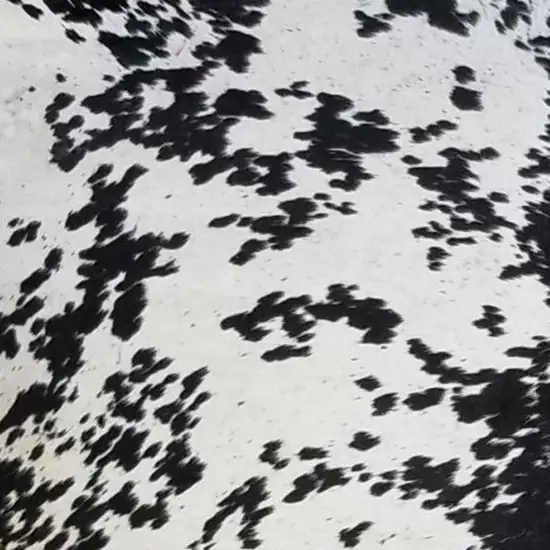 Black And White Cowhide Handmade Area Rug Photo 8