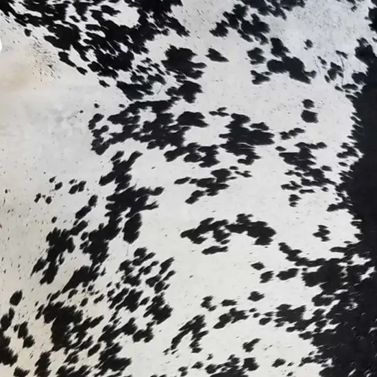 Black And White Cowhide Handmade Area Rug Photo 8