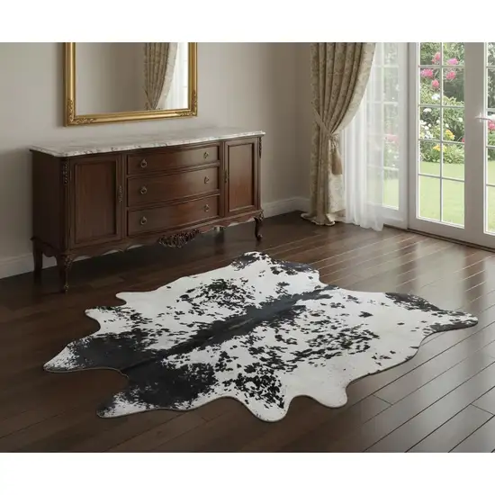 Black And White Cowhide Handmade Area Rug Photo 1