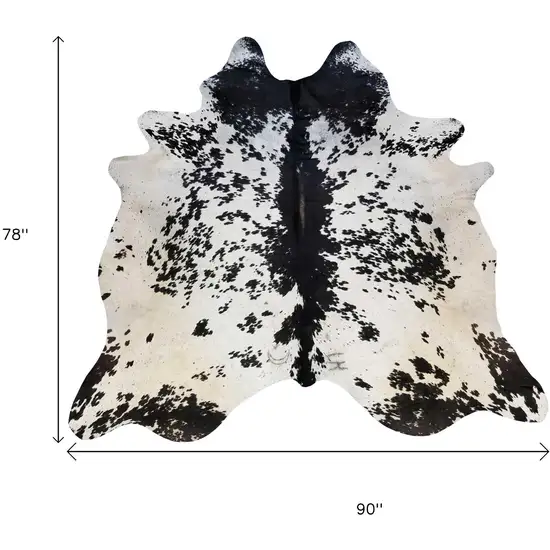 Black And White Cowhide Handmade Area Rug Photo 5