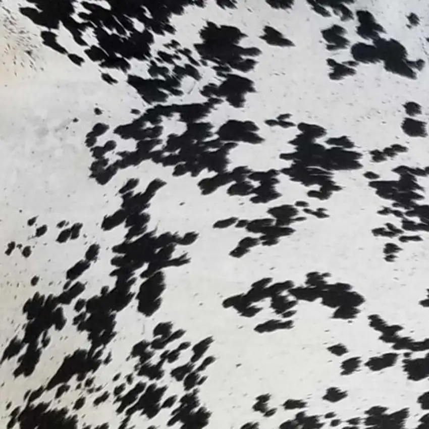6.5 Ft  Black And White Brindled Cowhide Rug Photo 4