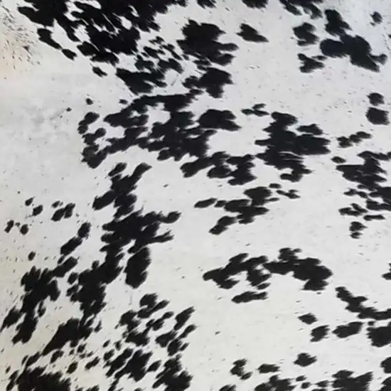 6.5 Ft  Black And White Brindled Cowhide Rug Photo 4
