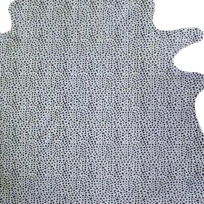 Black And White Cowhide Handmade Area Rug Photo 6