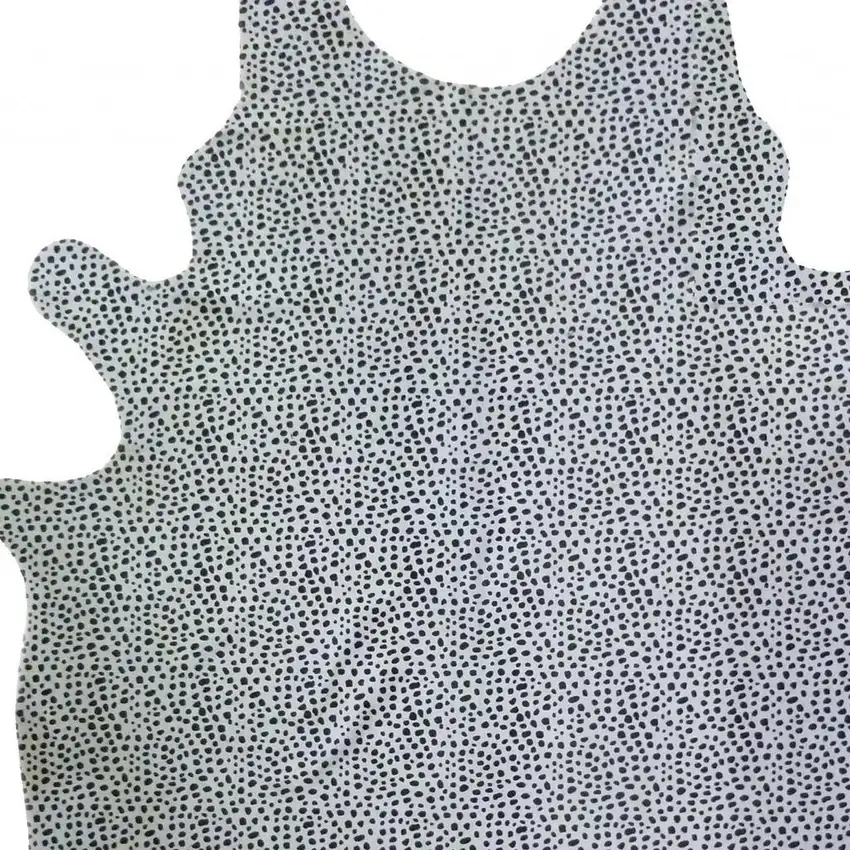 Black And White Cowhide Handmade Area Rug Photo 4