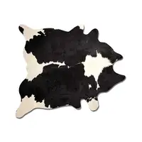 Photo of Black and White Genuine Cowhide Area Rug