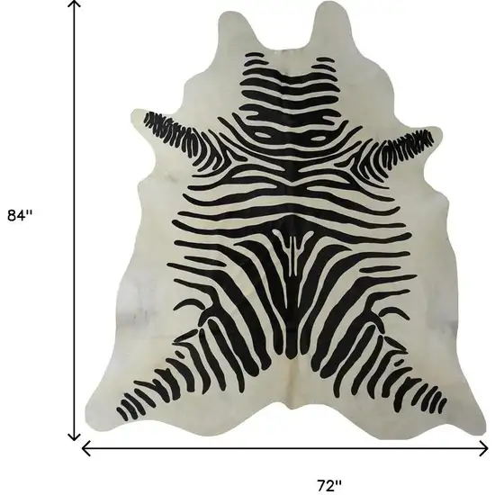 Black And White Cowhide Handmade Area Rug Photo 6