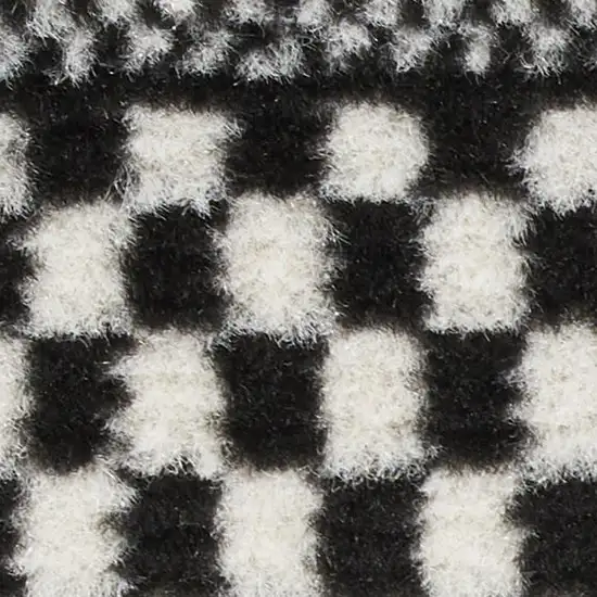 Black and White Striped Power Loom Area Rug Photo 1