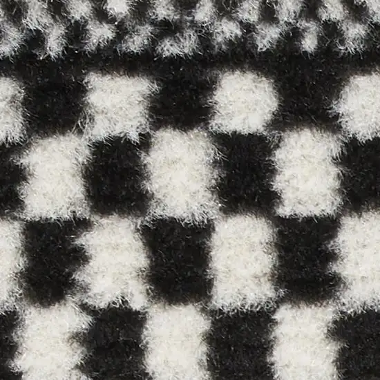 Black and White Striped Power Loom Area Rug Photo 3